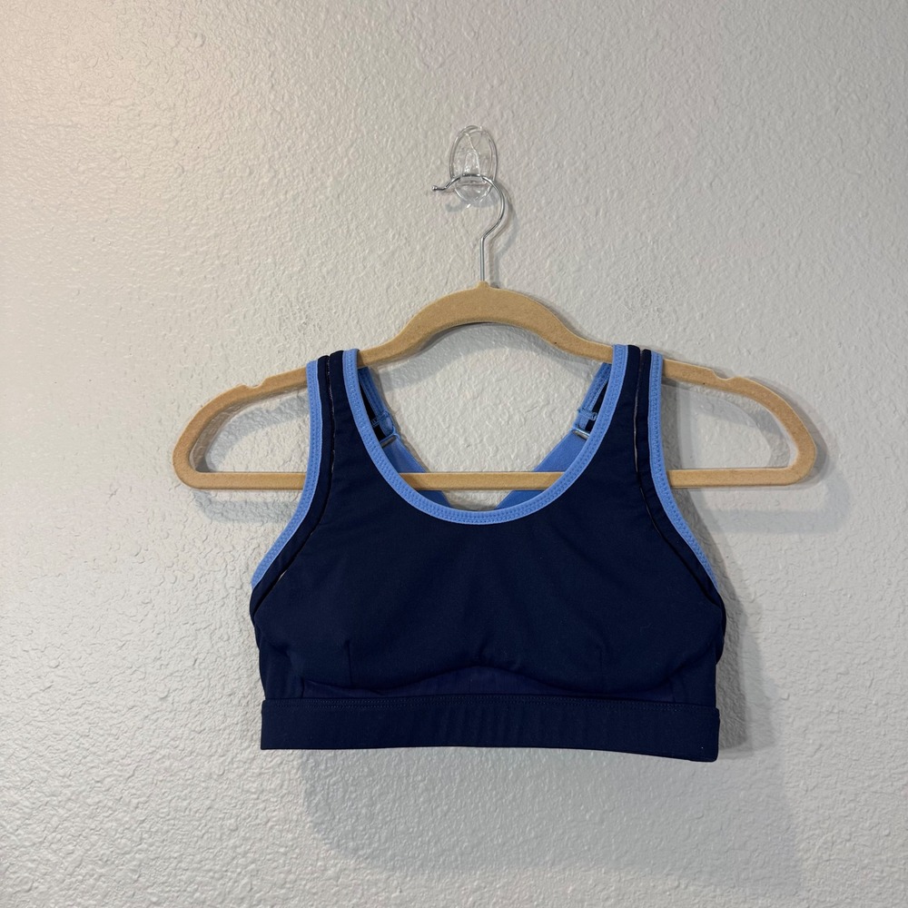 Fabletics Women's Size S Navy Blue Crisscross Straps Sports Bra
